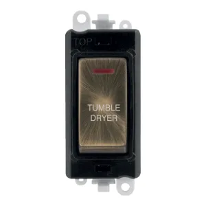 20AX Double Pole Switch With LED Module - Black -