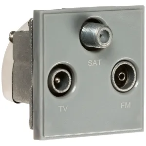 Triplexed TV /FM DAB/ SAT TV Outlet Module 50 x 50