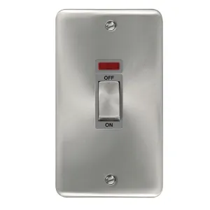 Deco Plus - 50A 2 Gang Double Pole Switch With Neo