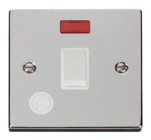20A 1 Gang DP Switch With Flex Outlet And Neon - W