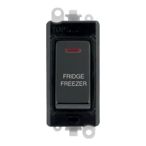 20AX Double Pole Switch With LED Module - Black -