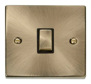 20A 1 Gang DP 'Ingot' Switch - Black