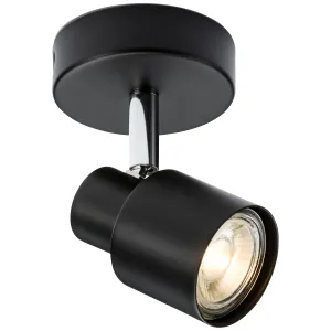230V GU10 Single Spotlight - Matt Black