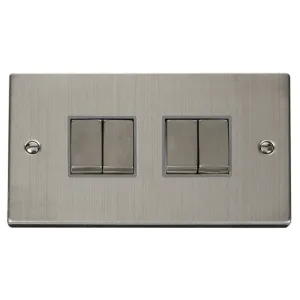 10AX Ingot 4 Gang 2 Way Plate Switch