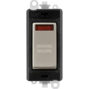 20AX Double Pole Switch With Neon Module - Black -