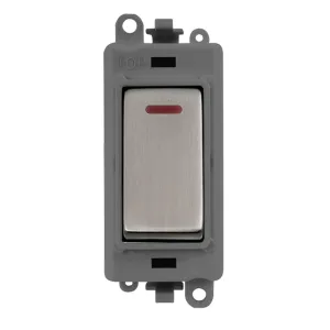 20AX Double Pole Switch With LED Module - Grey - S