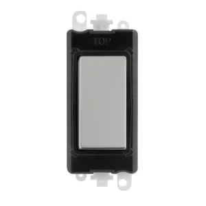 Blank Module - Black - Polished Chrome