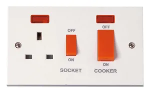 Polar - 50A Cooker Control Unit With Neons - Orang