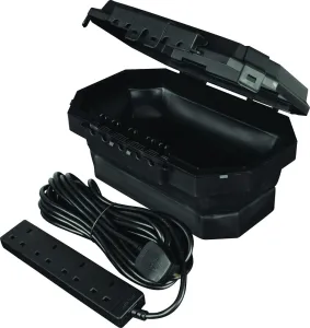 WP BOX COLLAPSIBLE + 4 SKT 8M 13A EXT LEAD BLACK