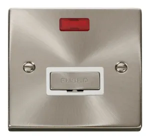 13A Fused 'Ingot' Connection Unit With Neon - Whit