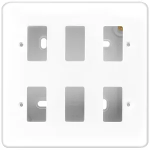 METAL CLAD PRO 6 GANG GRIDPRO FRONT PLATE - POLAR