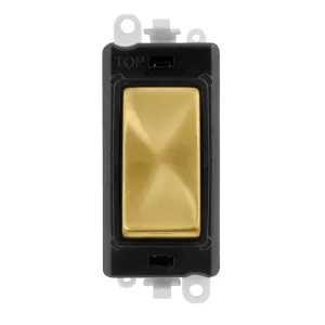 20AX Double Pole Switch Module - Black - Satin Bra