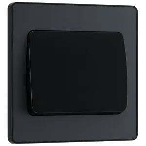 EVOLVE MATT GREY (BLACK) SINGLE LIGHT SWITCH, 20A
