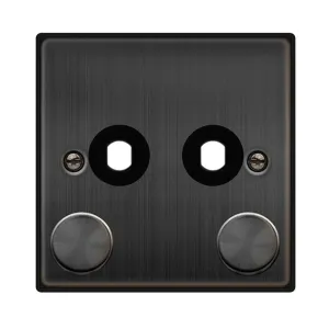 1 GANG UNFURNISHED DIMMER PLATE & KNOBS - 2 APERTU