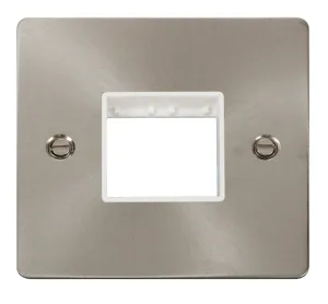 1 Gang Plate Twin Switch Aperture  - White