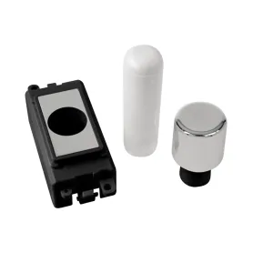 1 Module Dimmer Mounting Kit - Black - Polished Ch