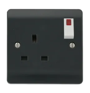 13A 1 Gang DP Switched Socket Outlet with Neon