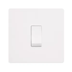 10AX INGOT 1 GANG 2 WAY SWITCH - METAL WHITE COVER