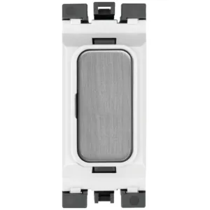 Blank Module Brushed Steel White