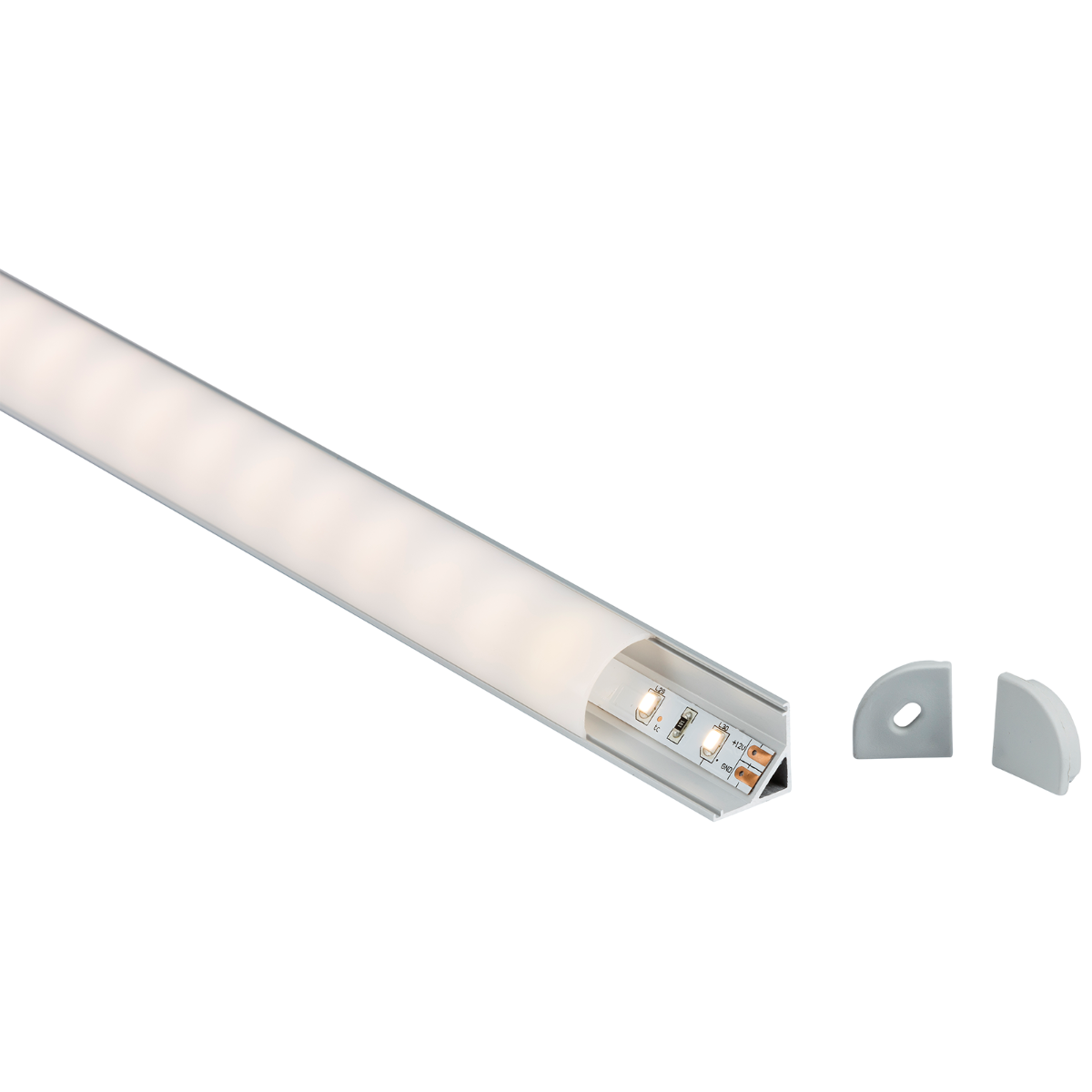 1M Aluminium Profile - Surface Mount Corner