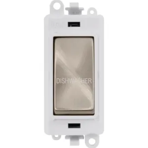 20AX Double Pole Switch Module - Polar White - Bru