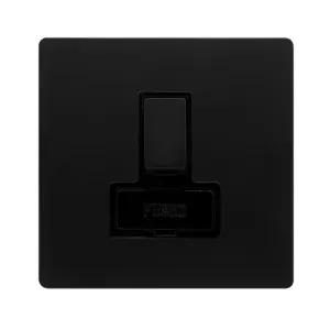 13A SWITCHED FUSED CONNECTION UNIT - MATT BLACK CO