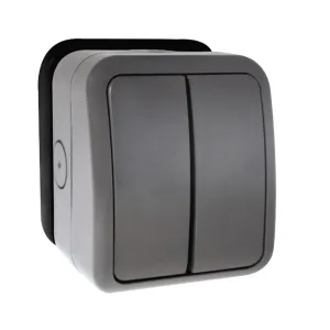 2 GANG 10AMP MINI GRID AQUIP SWITCH