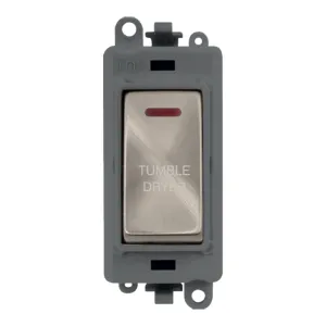20AX Double Pole Switch With LED Module - Grey - B