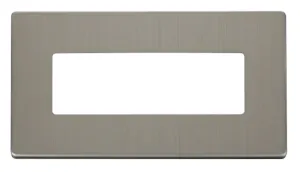 2 Gang (6 In-Line) Aperture Cover Plate - Stainles