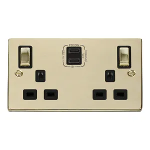 DECO 'INGOT' 13A 2 GANG SWITCHED SAFETY SHUTTER SO