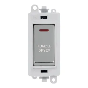 20AX Double Pole Switch With LED Module - Polar Wh