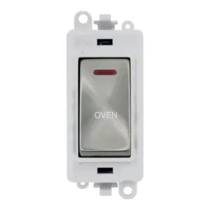 20AX Double Pole Switch With LED Module - Polar Wh