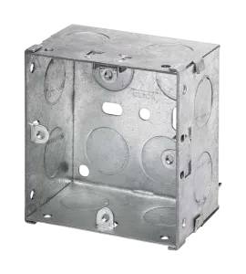 1 Gang 47mm Deep Galvanised Steel K.O. Box