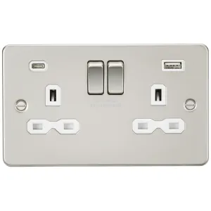 13A 2G SP Switched Socket with Dual USB A+C (5V DC