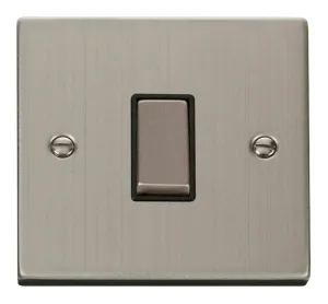 Plate Switch, 1 Gang 2 Way, Black Insert Victorian
