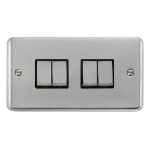 10AX Ingot 4 Gang 2 Way Plate Switch