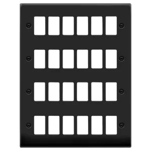 GRIDPRO 24 GANG DECO PLATE MATT BLACK