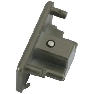 230V Single Circuit Track Dead End Cap - Satin Nic