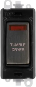 20AX Double Pole Switch With Neon Module - Black -