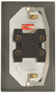 Switch, 2 Gang DP c/w Neon, Black Insert Victorian
