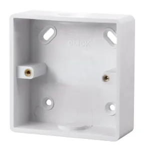 1 Gang 29mm Deep PVC Pattress Box - Conduit