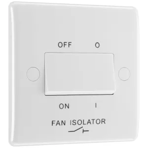 WHITE NEXUS MOULDED TRIPLE POLE FAN ISOLATOR SWITC