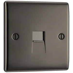 NEXUS METAL BLACK NICKEL SINGLE RJ11 TELEPHONE SOC