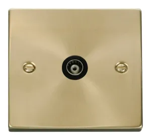 Single Isolated Coaxial Socket Outlet - Black