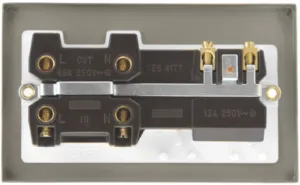 Cooker Control Unit, c/w 13A Socket, White Insert Victorian