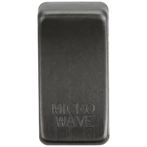 Switch cover "marked MICROWAVE" - smoked bronze