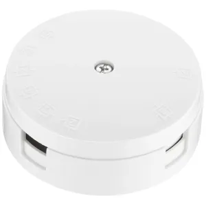 JUNCTION BOX 4 WAY 20 AMP 89MM DIAMETER (3.5") WHI