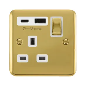 DECO+ 'INGOT' 13A 1  GANG  SWITCHED SAFETY SHUTTER