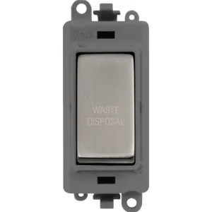 20AX Double Pole Switch Module - Grey - Stainless