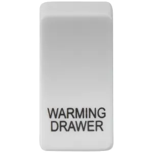 Switch cover "marked WARMING DRAWER" - white